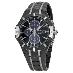 Seiko Coutura Chronograph Black Dial Two-tone Men's Watch SSC199