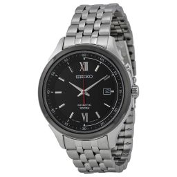 Seiko Kinetic Black Dial Stainless Steel Men's Watch SKA659