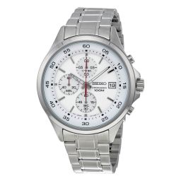 Seiko Kinetic Chrongoraph Silver Dial Stainless Steel Men's Watch SKS473