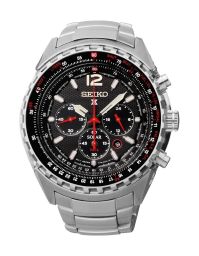 Seiko Prospex Aviation Solar Chronograph Black Dial Men's Watch SSC261