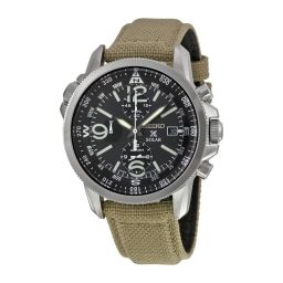 Seiko Prospex Black Dial Green Nylon Men's Watch SSC293