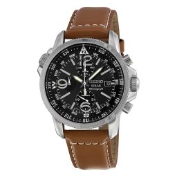 Seiko Prospex Solar Chronograph Compass Black Dial Men's Watch SSC081