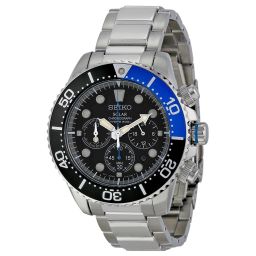 Seiko Prospex Solar Divers Black Dial Stainless Steel Men's Watch SSC017