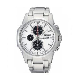Seiko Prospex Solar White Dial Alarm Chronograph Men's Watch SSC083