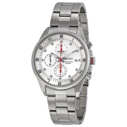 Seiko Silver Dial Chronograph Stainless Steel Men's Watch SNDC87