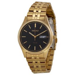 Seiko Solar Black Dial Men's Watch SNE044