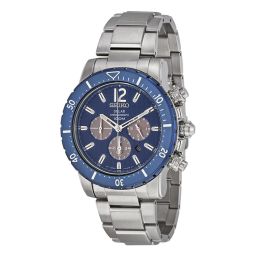 Seiko Solar Chronograph Blue Dial Stainless Steek Men's Watch SSC247