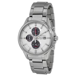Seiko Solar Chronograph White Dial Stainless Steel Men's Watch SSC251