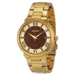 Seiko Solar Gold-tone Men's Watch SNE884