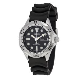 Seiko Solar Quartz Dive Black Dial Men's Watch SNE107P2