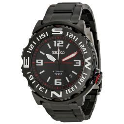Seiko Superior Automatic Black Dial Black Steel Men's Watch SRP447