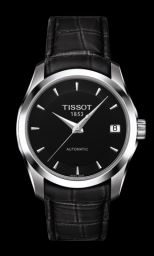Tissot Couturier Automatic Ladies Black / Strap (T0352071605100)