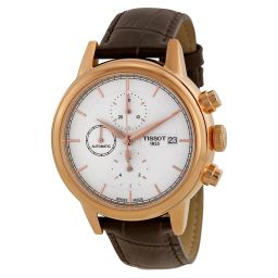 Tissot Carson Automatic Chronograph Silver Dial Black Leather Men's Watch T0854273601100