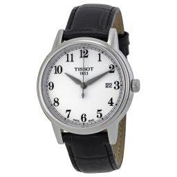 Tissot Carson White Dial Black Leather Men's Watch T0854101601200
