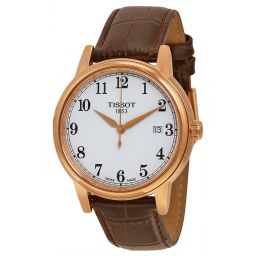 Tissot Carson White Dial Brown Leather Men's Watch T0854103601200