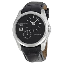Tissot Couturier Automatic Black Dial Black Leather Men's Watch T0354281605100