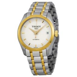 Tissot Couturier Automatic White Dial Two-tone Ladies Watch T0352072201100