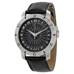 Tissot Heritage Navigator Black Dial Black Leather Men's Watch T0786411605700
