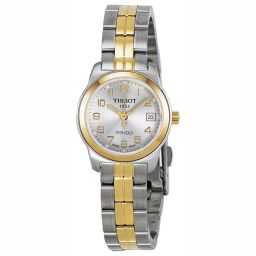 Tissot PR100 Silver Dial Two-tone Ladies Watch T0492102203200