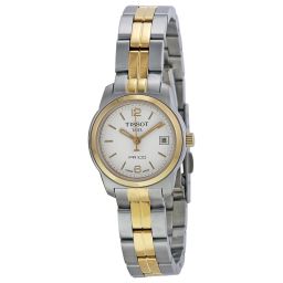 Tissot PR100 White Dial Two-tone Ladies Watch T0492102201700