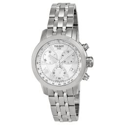 Tissot PRC 200 Chronograph Mother of Pearl Dial Stainless Steel Ladies Watch T0552171111300