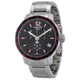 Tissot Quickster Chronograph Black Dial Stainless Steel Men's Watch T0954171105700
