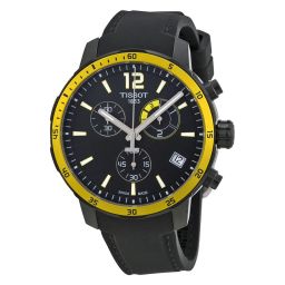Tissot Quickster Soccer World Cup Black Dial Black Silicone Men's Watch T0954493705700