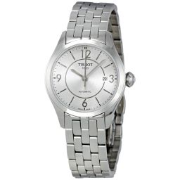 Tissot T-One Silver Dial Stainless Steel Bracelet Automatic Ladies Watch T0380071103700