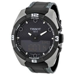 Tissot T-Touch Expert Solar Black Analog Digital Dial Black Leather Men's Watch T0914204605101