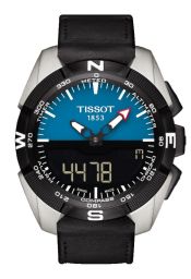 Tissot T-Touch Expert Solar Black Dial Black Leather Strap Men's Quartz 100 Meters Watch T0914204604100