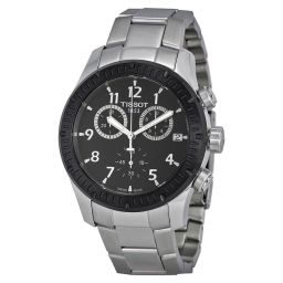 Tissot V8 Chronograph Black Dial Stainless Steel Men's Watch T0394172105700