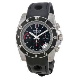 Tudor Grantour Chronograph Automatic Black Dial Steel Men's Watch 20350N-BKSLPL