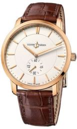 Ulysse Nardin Classico Eggshell Dial Alligator Leather Automatic Unisex Watch 8206-118-2-31