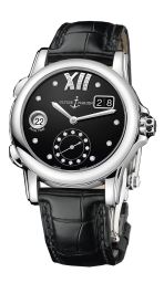 Ulysse Nardin Dual Time Black Dial Diamond Automatic Ladies Watch 3343-222-30-02