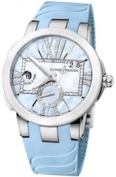 Ulysse Nardin Executive Dual Time Mother of Pearl Dial Diamond Ladies Watch 243-10-393