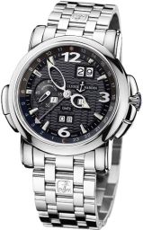 Ulysse Nardin GMT Perpetual Black Dial 18kt White Gold Men's Watch 320-60-8-62
