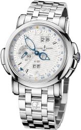 Ulysse Nardin GMT Perpetual Silver Dial 18kt White Gold Men's Watch 320-60-8-60