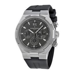 Vacheron Constantin Overseas Chronograph Anthracite Dial Black Leather Men's Watch 49150000W9501