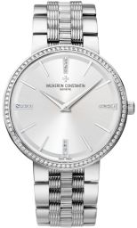 Vacheron Constantin Traditionnelle Silver Dial Diamond Men's Watch 81577V01G-9270