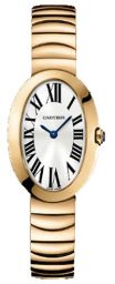 Cartier Baignoire Silver Dial 18 kt Rose Gold Ladies Watch W8000005
